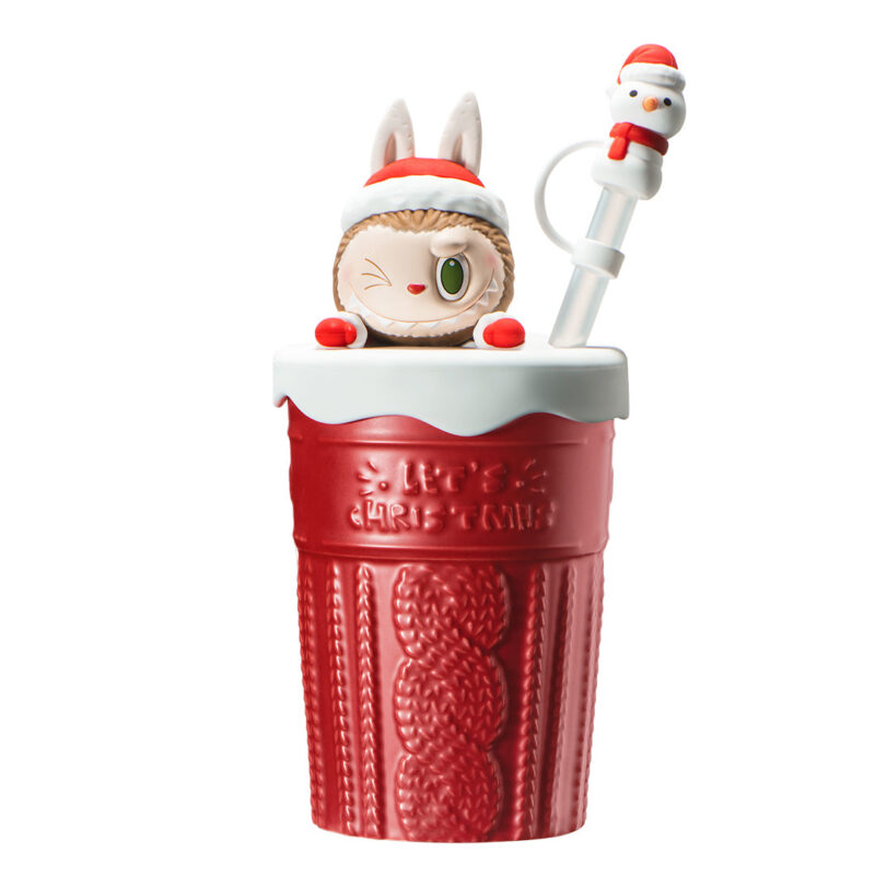 POP MART The Monsters Let-s Christmas Series Straw Cup